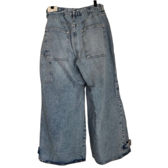 We The Free We The Free Crvy Wide-leg Jeans in Drizzle Blue Size M NWT - Picture 3 of 9